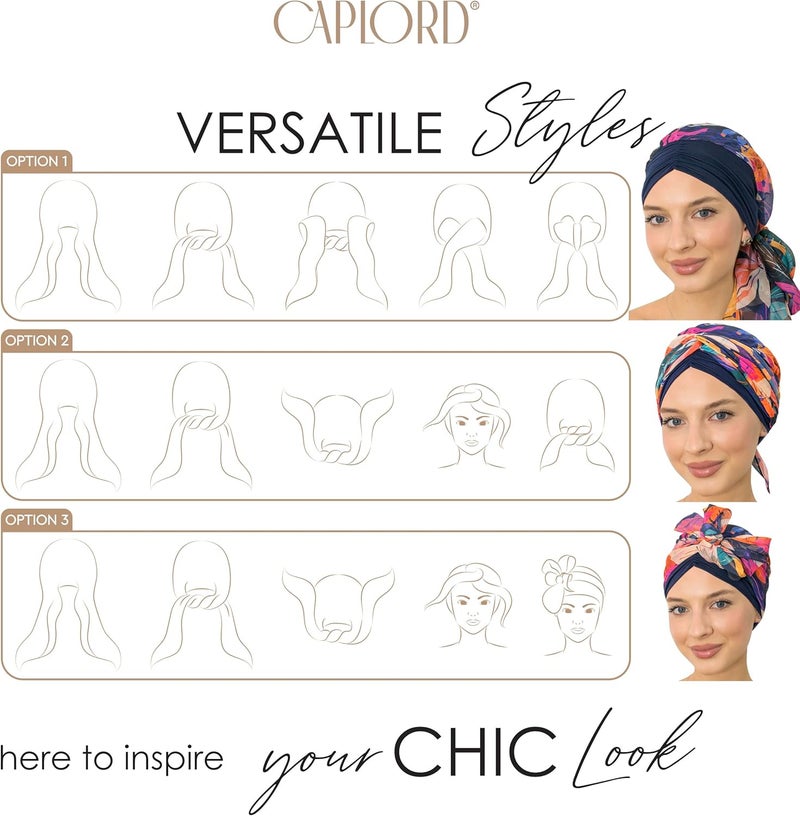CAPLORD Head Scarf for Women Skull Cap Chemo Patients Headwear Cancer Hair Loss Scarf Headwrap Cover Hat Turban Covering Wrap - Image 3